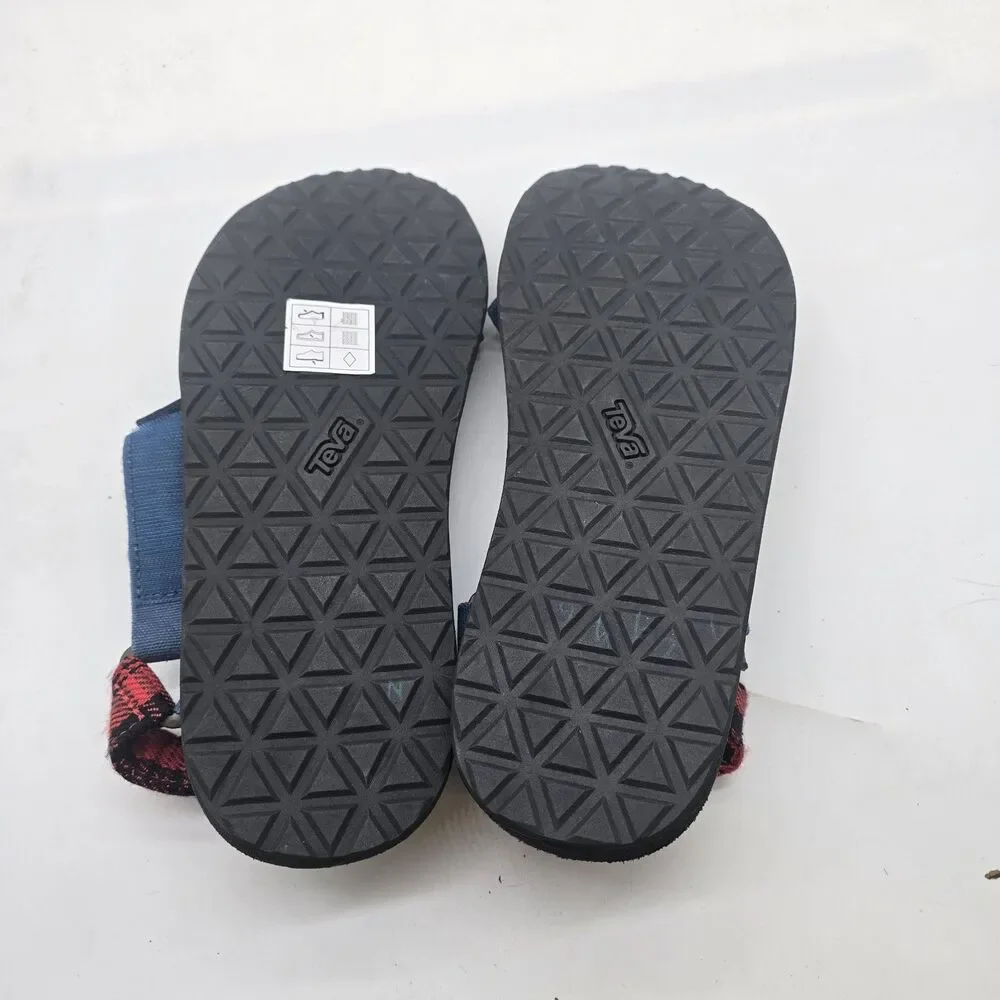 Teva Original Universal Outdoor Men's Sandals Size 9 Blue Red Plaid